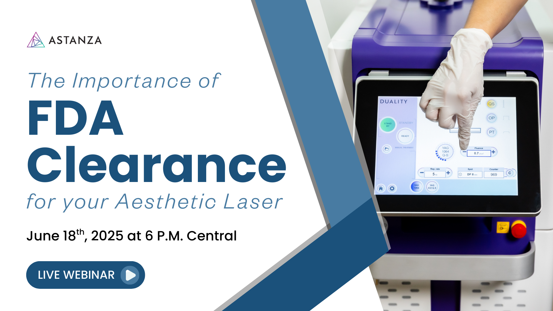 the importance of FDA clearance for your aesthetic laser - join LIVE webinar on June 18th